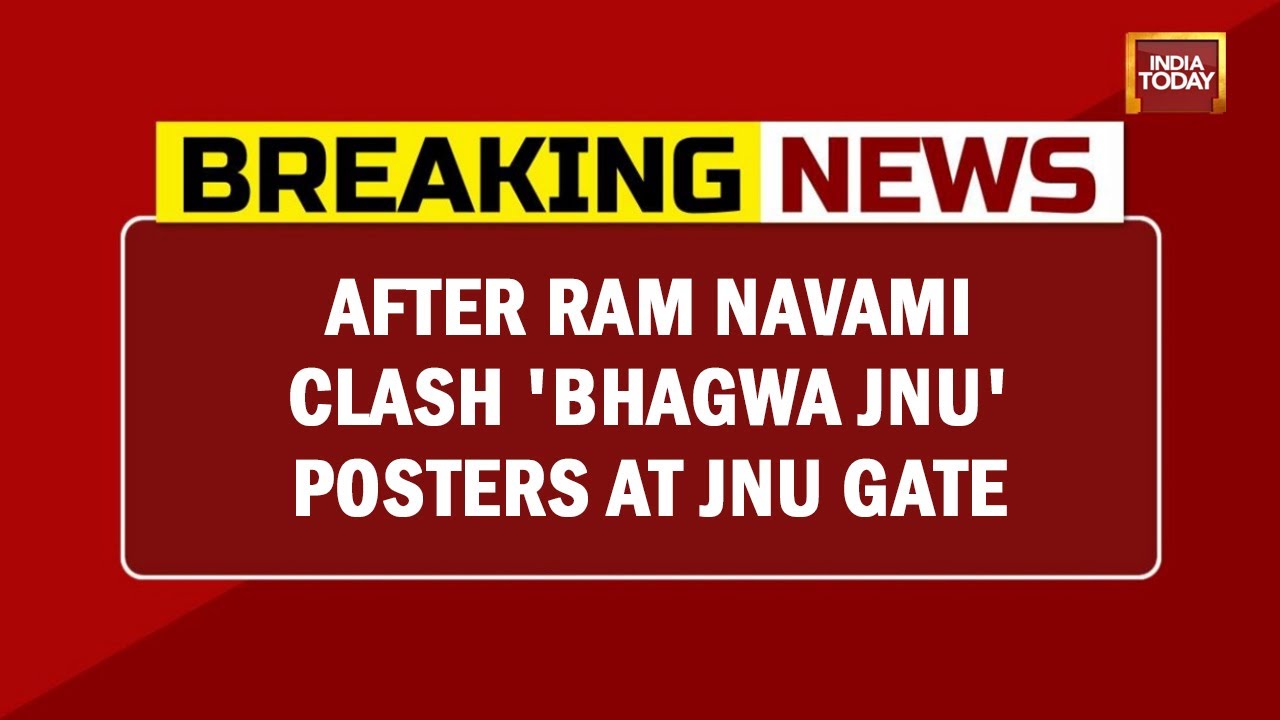 'Bhagwa JNU': After Ram Navami Clash, Hindu Sena Puts Up Saffron Flag, Posters At JNU Gate