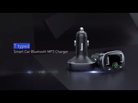 Автомобільний зарядний пристрій Baseus T-Complex S-09A Dual-USB (3.4А) Bluetooth MP3 з цифровим дисплеєм, видео 1
