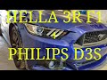 💪Замена линз на Ford Mustang, Hella 3R + Philips +150% D3S