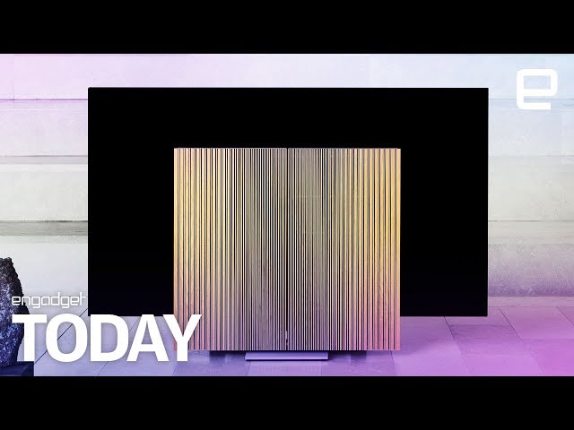 Bang and Olufsen's gorgeous OLED TV has folding speaker 'wings' | Engadget Today class=