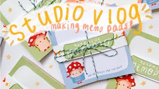 STUDIO VLOG 04 | How to Make Handmade Memo Pads, New Stickers and Prints Update!