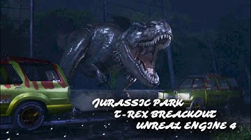 Jurassic Park T-Rex Breakout / Unreal Engine 4 Tyrannosaurus Jurassic Park Animation