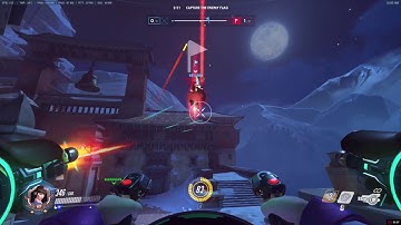 Overwatch - Winston Midair Leaping Over Entire CTF Map to Capture