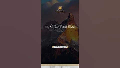 ألم تر أن الفلك تجري في البحر بنعمة الله ليريكم من آياته - عبدالله القرافي