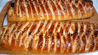 خبز الظفيرة أو خبز محشي بشكل أنيق و ذوق لذيذ