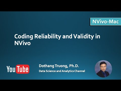 fossil Stille at lege NVivo R1 (Mac) - Coding reliability and validity and how to perform coding  comparison in NVivo - YouTube