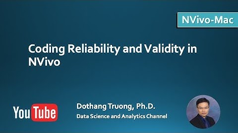 NVivo R1 (Mac) - Coding reliability and validity and how to perform coding comparison in NVivo