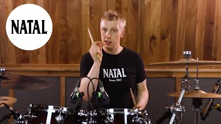 #NatalDrumBooster lesson 7 with Dave Major - cymbal stack groove