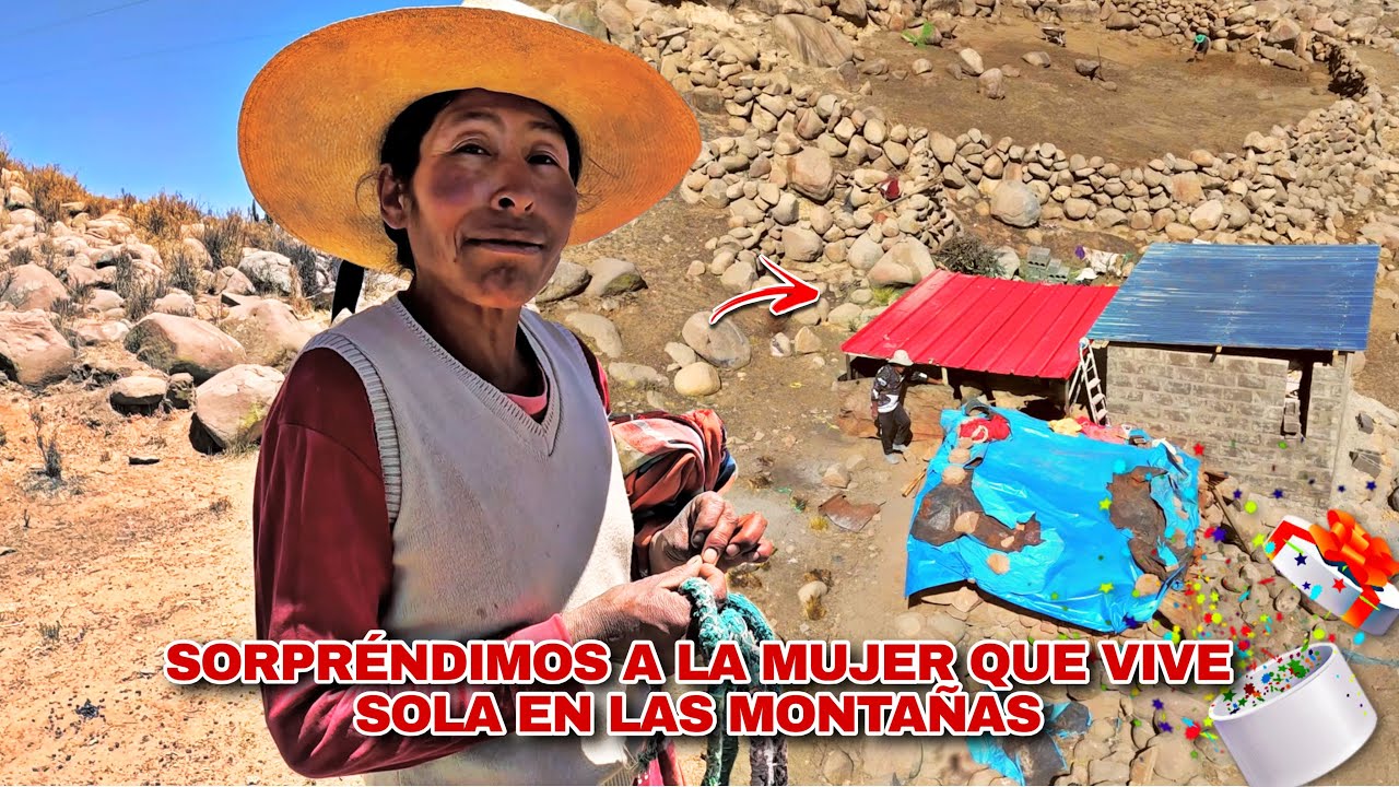 Sorprendimos a la mujer que vive sola en las montañas - Así reaccionó Doña Yolanda