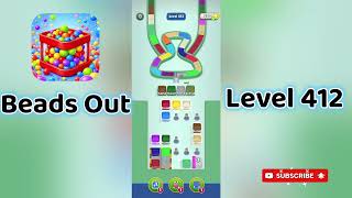 🎮 Beads Out Level 412 Walkthrough 🧩 | Tricky Bead Puzzle Solution | Mini Boss