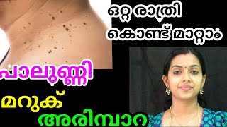 പാലുണ്ണി അരിമ്പാറ മറുക് ഒറ്റ രാത്രി കൊണ്ട് കളയാം|How to Get Rid of Black mole, Skin tag 100% sure