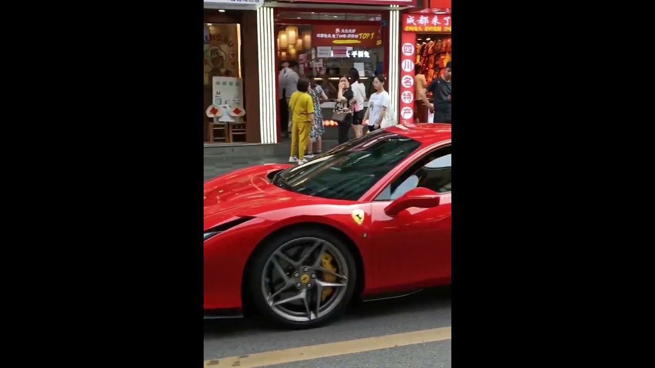 Rare Sight Rich And Youthful With Stylish Ferrari F8 Exclusive Digital Sichuan A License Plate 