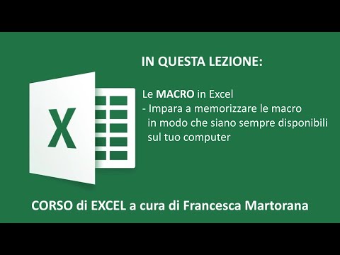 Video: Come Salvare Una Macro