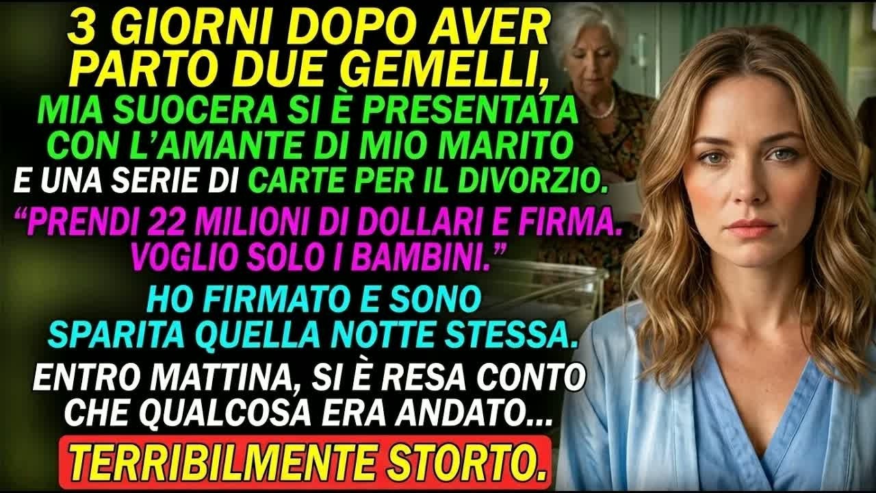 Nel letto d'ospedale, tre giorni dopo il parto, tenevo le mie gemelle tra le braccia quando mia suocera è entrata con un avvocato, una sconosciuta e una cartellina. «Firma questi documenti, prendi...