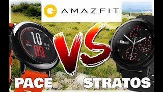 Amazfit STRATOS vs PACE comparativa - YouTube