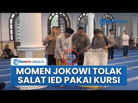 Momen Jokowi Salat Ied di Masjid Al-Bina GBK, Disambut Hangat Jemaah hingga Tolak Salat Pakai Kursi