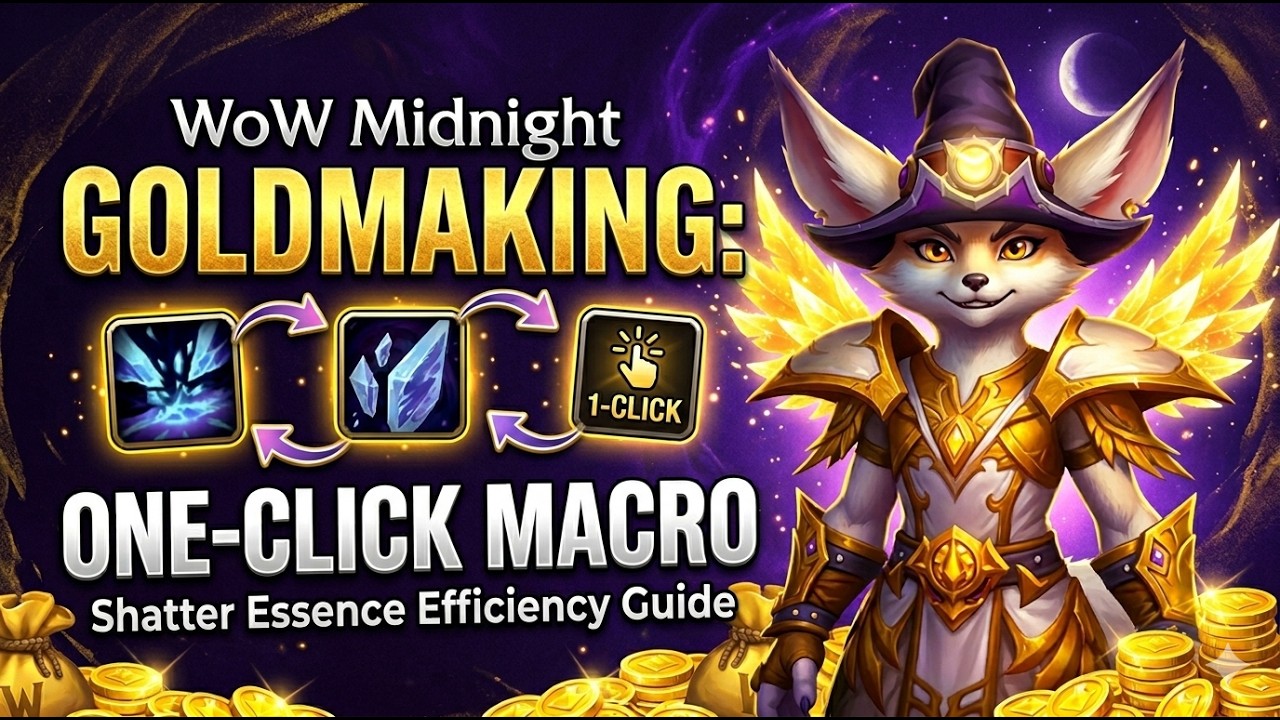 WoW Midnight Goldmaking: Efficient Shatter Essence One-Click Macro
