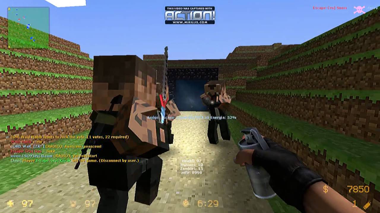 CSS#Zombie Escape.MAP#Minecraft_Final GamePlay - YouTube