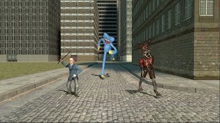 Huggy Wuggy out in the big city to chase Me and my Father! in Garry's Mod