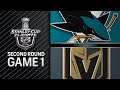 Seven Golden Knights score in Game 1 rout of Sharks