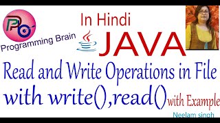 Famous Read And Write Operations in Java with example ,Program to write and read data  to and from file. Wealth
