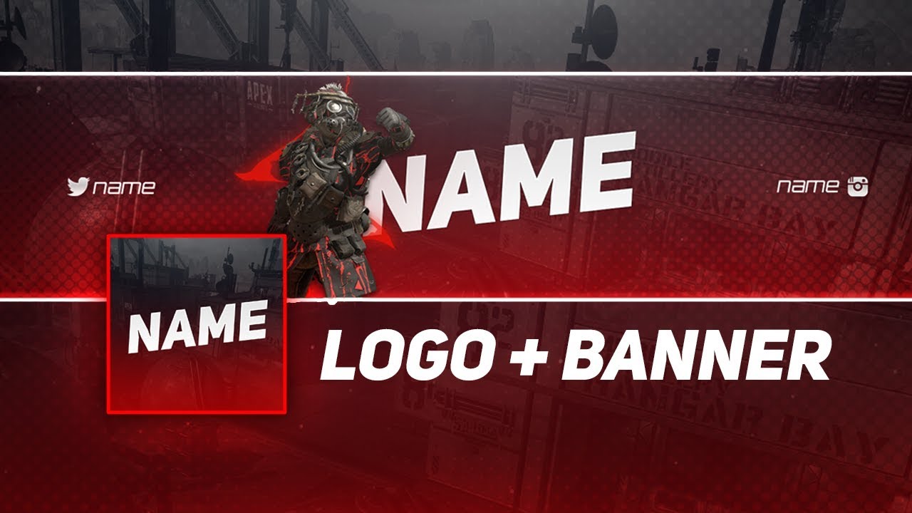 Apex Legends Youtube Logo Banner Template Free Photoshop Cc Youtube