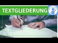 Textgliederung in Klassenarbeiten &amp; Vorträgen - 3 Tipps für den Textaufbau - Besser in Klausuren