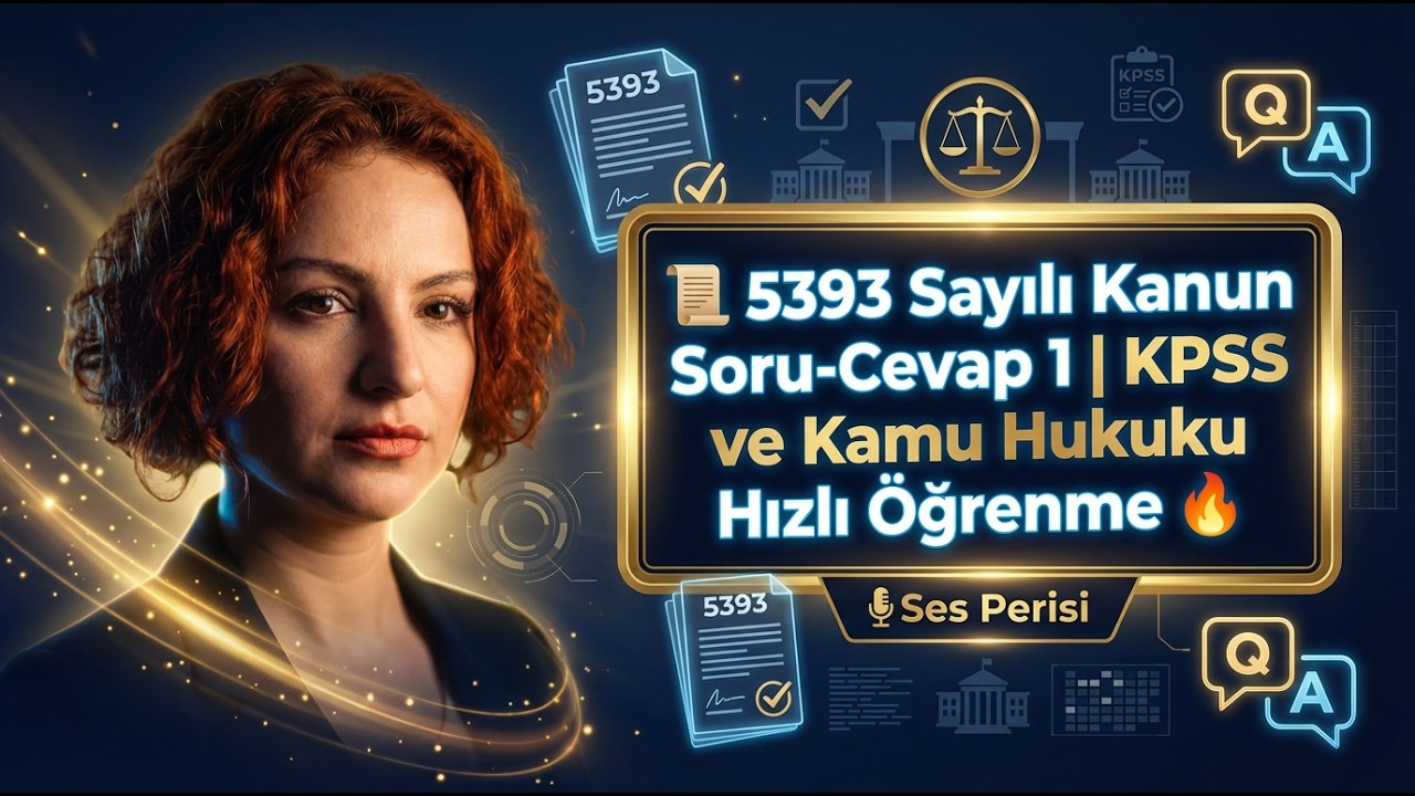 📜 5393 Sayılı Kanun Soru-Cevap 1 | KPSS ve Kamu Hukuku Hızlı Öğrenme 🔥