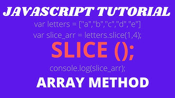 Slice Array Method in JavaScript Tutorial in Urdu / Hindi