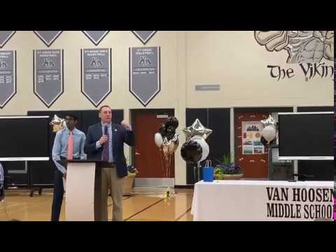 2019 Van Hoosen Middle School Honors Ceremony Special Speaker