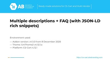 Update of "Multiple descriptions + FAQ" add-on v4.1.0 for CS-Cart and Multi-Vendor
