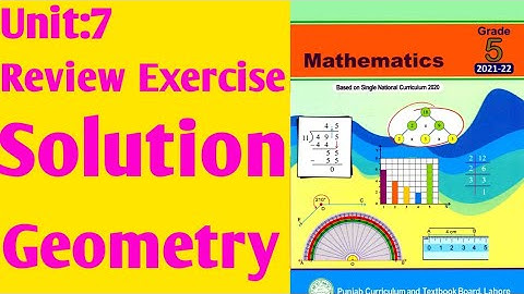 Review Exercise Solution|Unit 7| Geometry|Class 5 New Mathematics Book|PTCB|@skmathematica