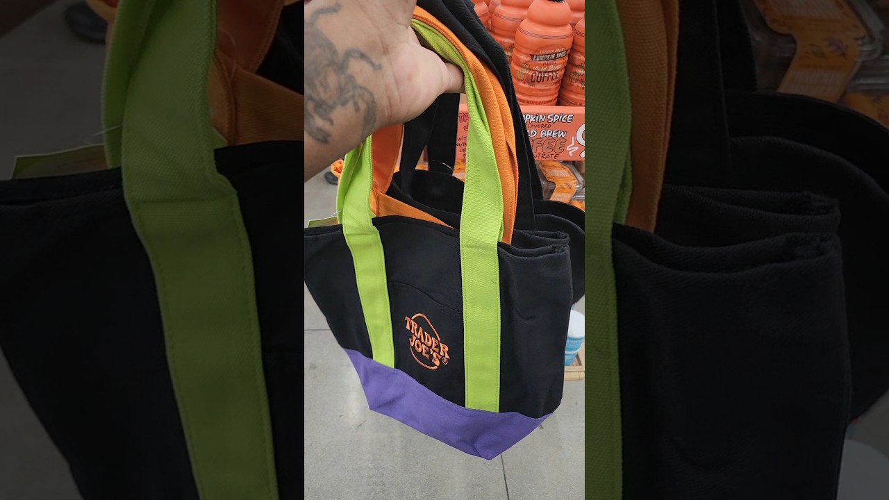 TRADER JOE'S TRICK OR TREAT CANVAS TOTE BAGS 