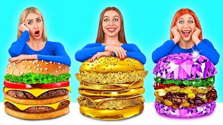 Bogat vs Sărac vs Mega Bogat Alimente Provocare | Situații Alimentare Amuzante Multi DO Fun