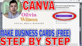 ✅  How To Make Your Own Business Cards Online In Canva (Free) 🔴 screenshot 5