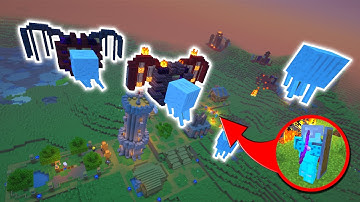 Defending my Town from the DARK BEACON Nether Attack