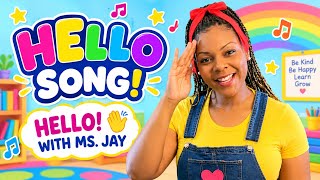 Hello Gesture & Song | Learn How to Say Hello | Ms. Jay