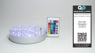 Base LED Multicolor para Centros de Mesa 15cms