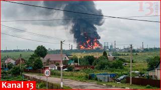 Дроны атаковали нефтеперерабатывающий завод в Уфе, Россия, вызвав пожары
