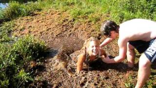 jumping/sinking into a bog