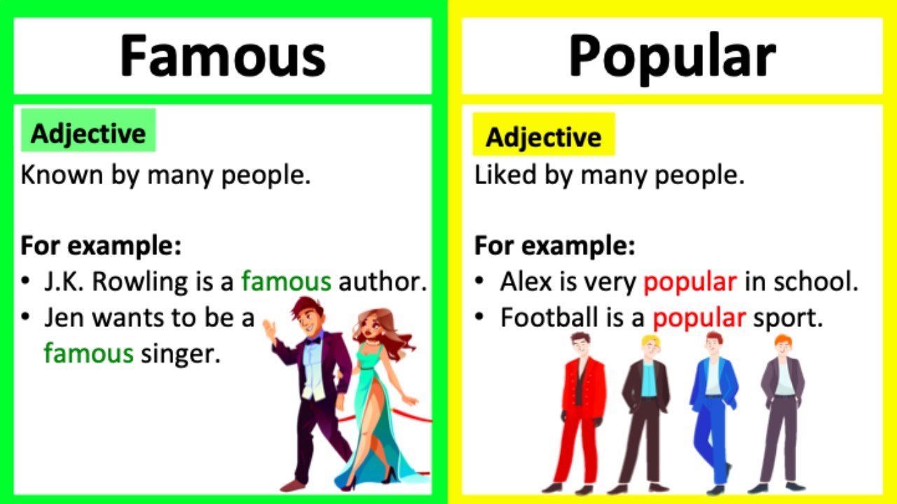 FAMOUS vs POPULAR 🤔, What's the difference?