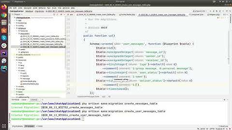 Chat App Tutorial with Laravel 7 & Socket.IO - Part 04 (Database Migration)