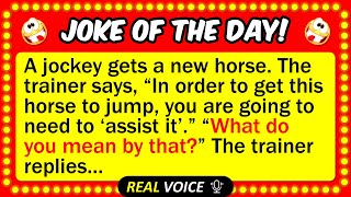 🤣 BEST JOKE OF THE DAY! - A jockey is about to enter a race on a new horse.... | Funny Jokes