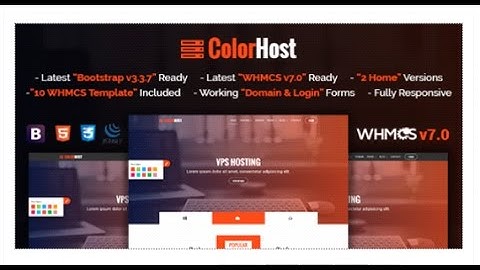 ColorHost | Responsive HTML5 Web Hosting and WHMCS Template | Themeforest Download