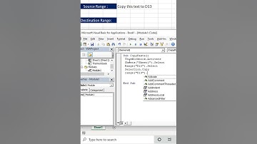 0.3 Copy Paste using VBA #shorts #vba #excel #ytshorts #learnwithshorts