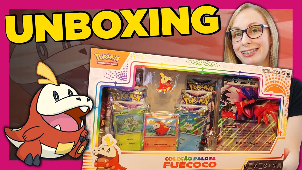 Cards Pokémon - Box Coleção Paldea - Quaxly- Copag