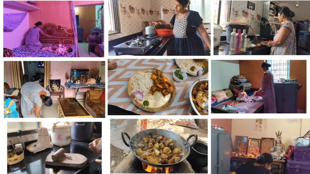 आज घर का सारा काम आयेरा को लेकर निपटाया सुबह 8baje से 10 baje तक घर का सारा काम खत्म 