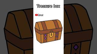 How to draw easy treasure box #shorts #easydrawing