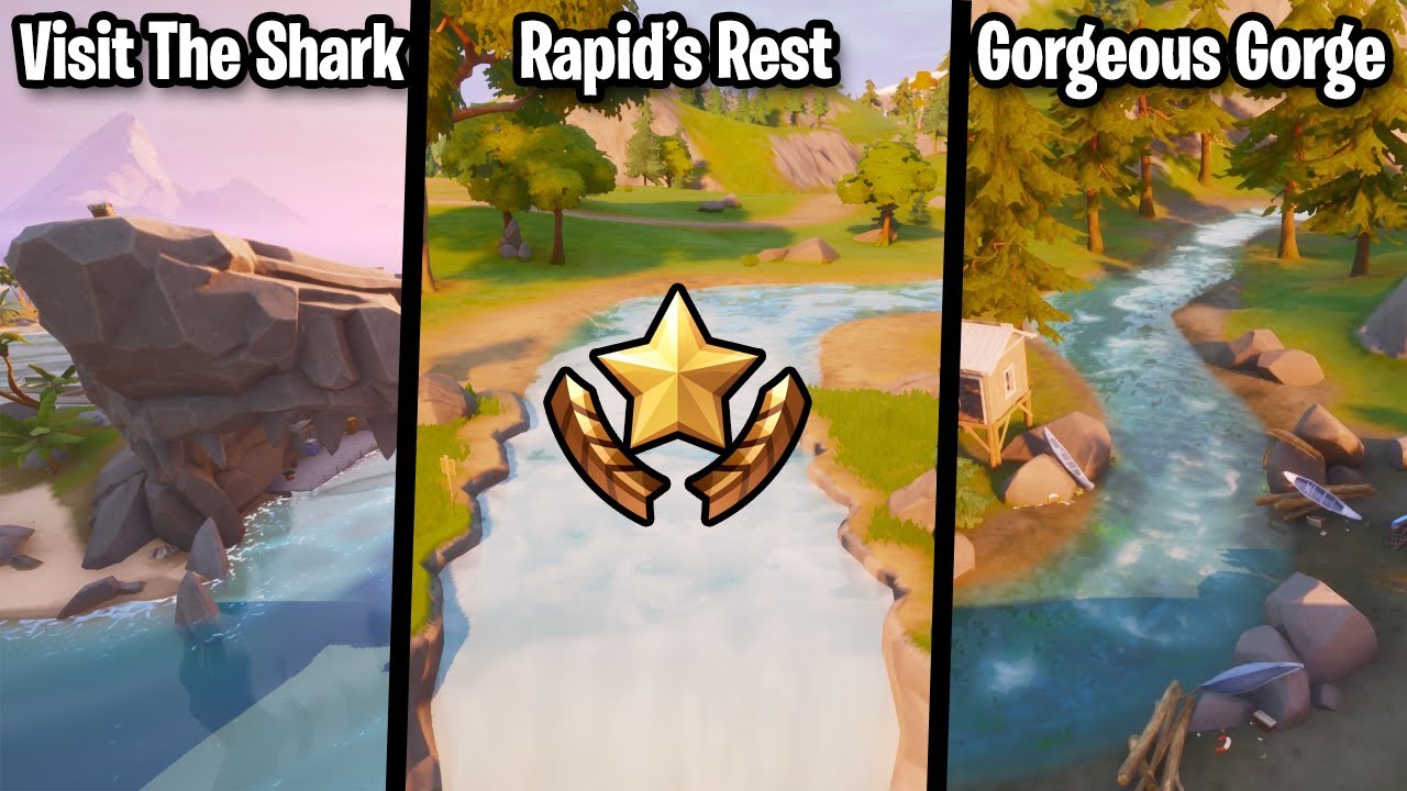 Visit The Shark, Rapid’s Rest, and Gorgeous Gorge Challenge Guide (Fortnite Challenges)