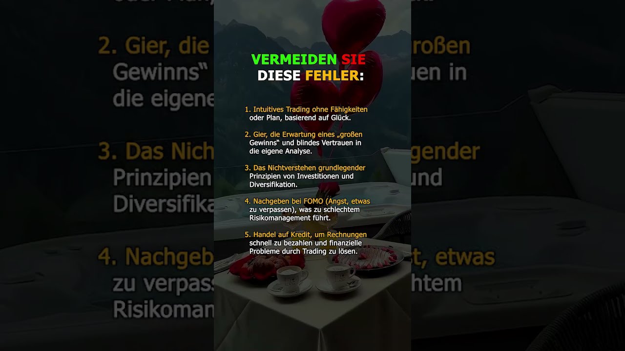 Diese Fehler niemals im Forex-Trading machen! ⬇️🔥💹  